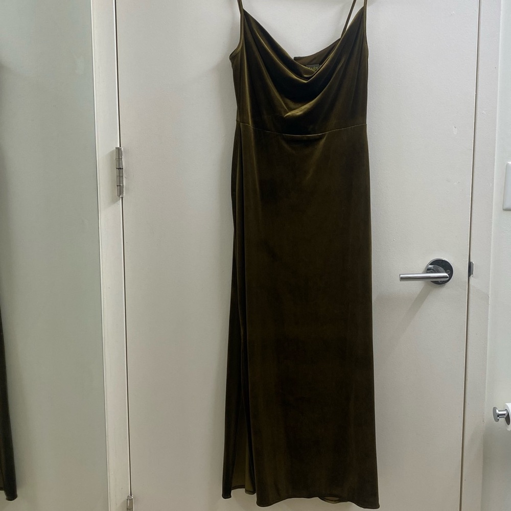 Taylor Velvet Cowl Neck Dress